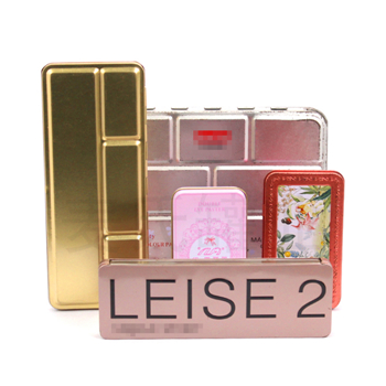 影盤鐵皮盒加工廠方形眼影盤金屬鐵盒子,翻蓋式眼