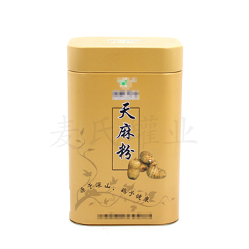 金色天麻粉鐵罐包裝,破壁松花粉馬口鐵罐子