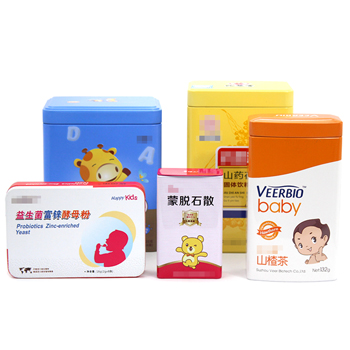 兒童益生菌粉鐵盒包裝,九芝安飲固體飲料馬口鐵鐵盒