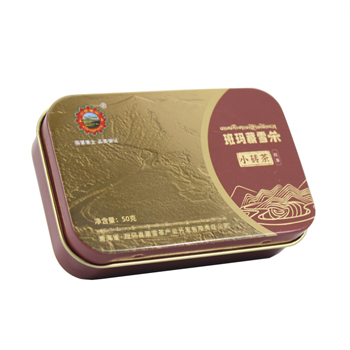 小磚茶通用茶葉小鐵盒_長方形馬口鐵茶葉鐵盒包裝定制工廠